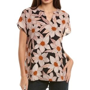 Cabi Daisy Print Meadow Top Women's Size Large Lightweight Tunic Blouse #4540